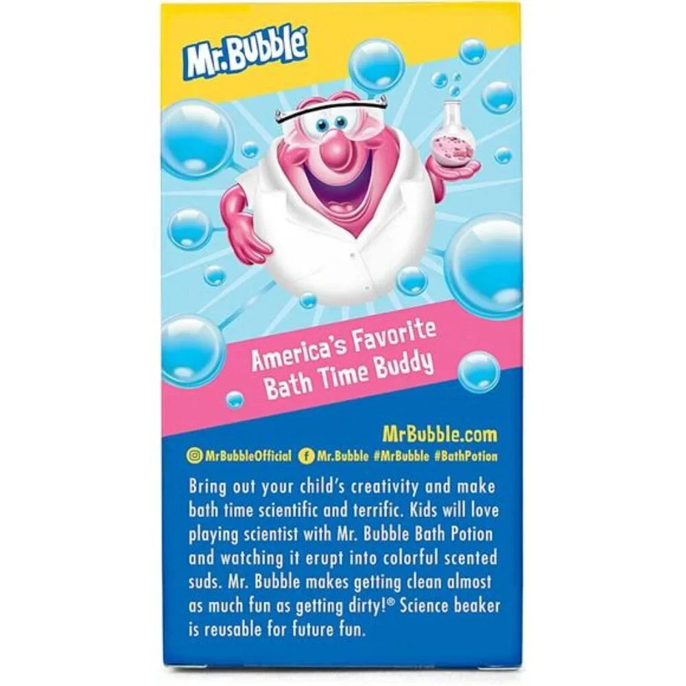 4Pc Kids Bath Bomb Potion Colorful Fizzy Fun Cool Foam and Bubble Science Beaker